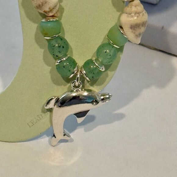 Bohemian Dolphin Bead And Shell Anklet Womens Casual Beach Accessory New - Picture 2 of 5